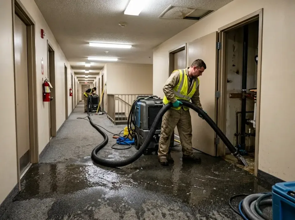 multi-unit-apartment-hallway-f-005 — frequently asked questions, Emergency Burst Pipe Water Extraction & Removal in Del Aire…